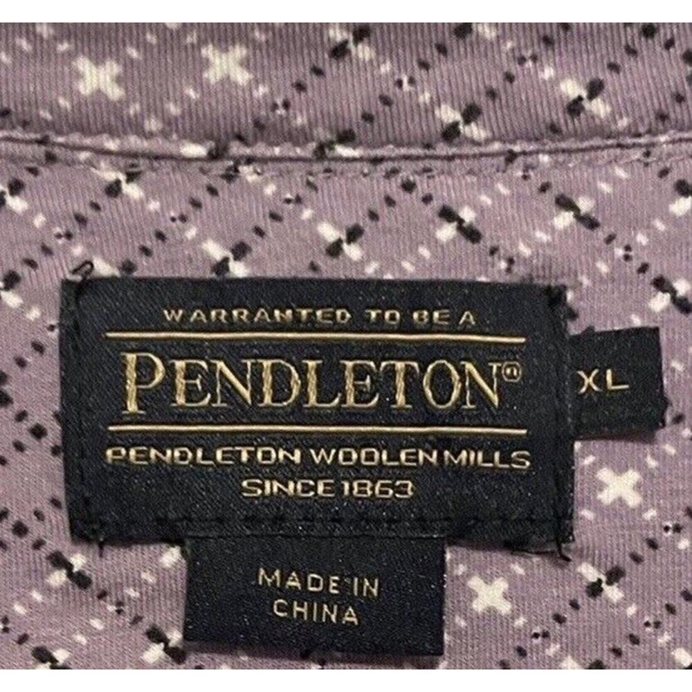 Pendleton Lounge Shirt Women Size XL Button Up Purple Long Sleeves EUC - Picture 4 of 6